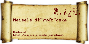 Meisels Árvácska névjegykártya